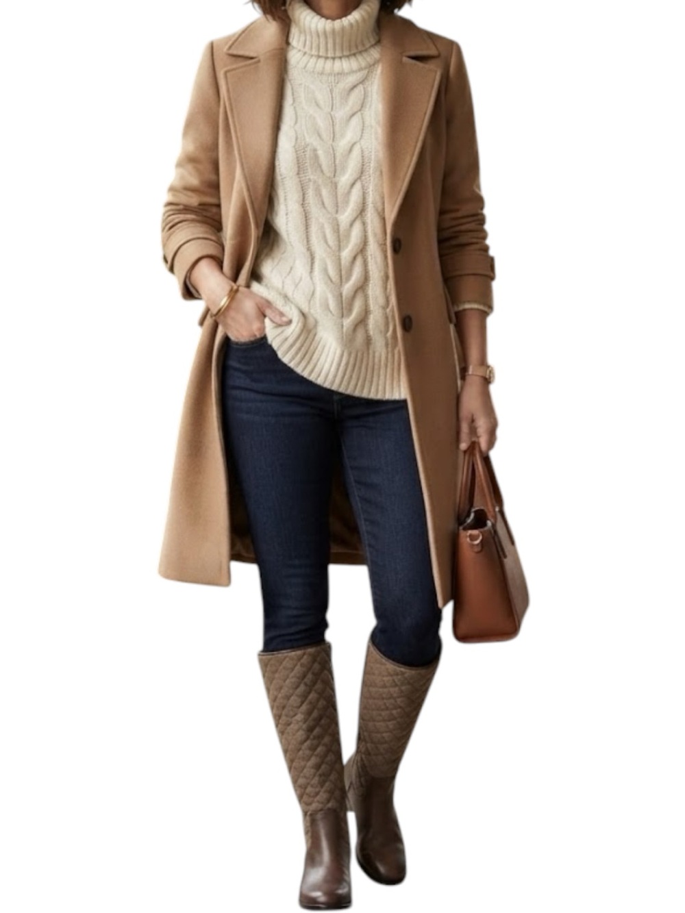 AEROSOLES Establish Quilted Tall Riding Knee High Boots Brown Tan Size 7